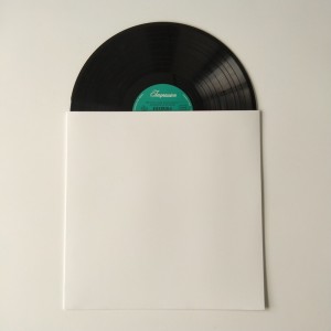 12 Vit färg kartong LP / Record Cover Inget hål
