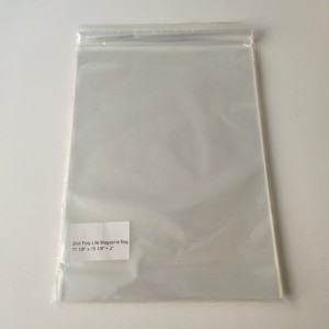 Crystal Clear 2mil Poly Resealable Life Magazine Väskor