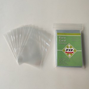 Crystal Clear Standard Euro Storlekskortsmuff 59x92mm Brädspelskortshylsor