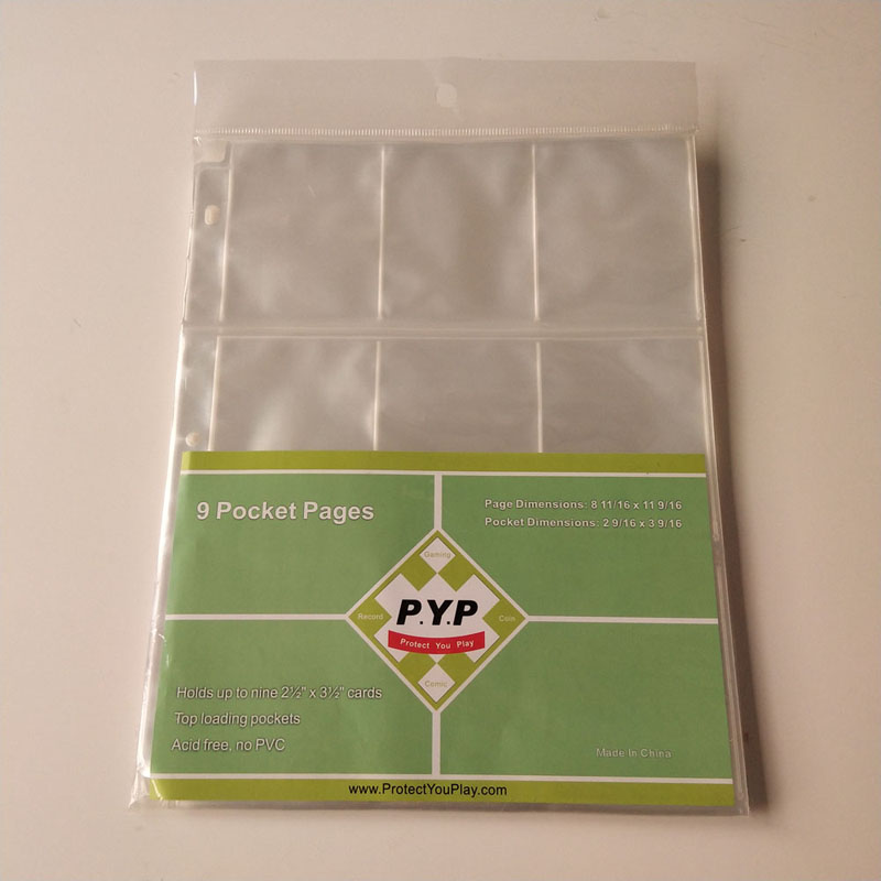 9 Pocket Poly Gaming Card Holder Sidaskydd Plastbindemedel